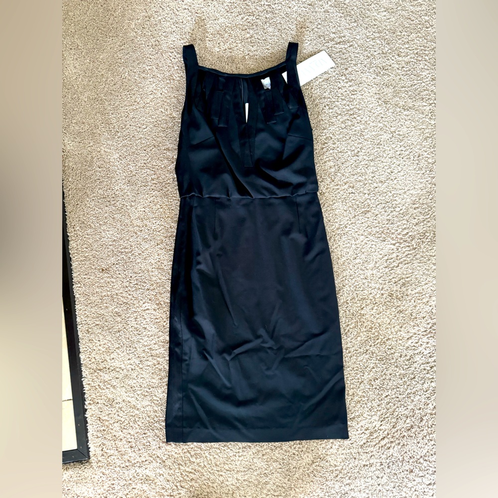 Adam Lippes Wool Black Dress Size 2 NEW NWT LBD